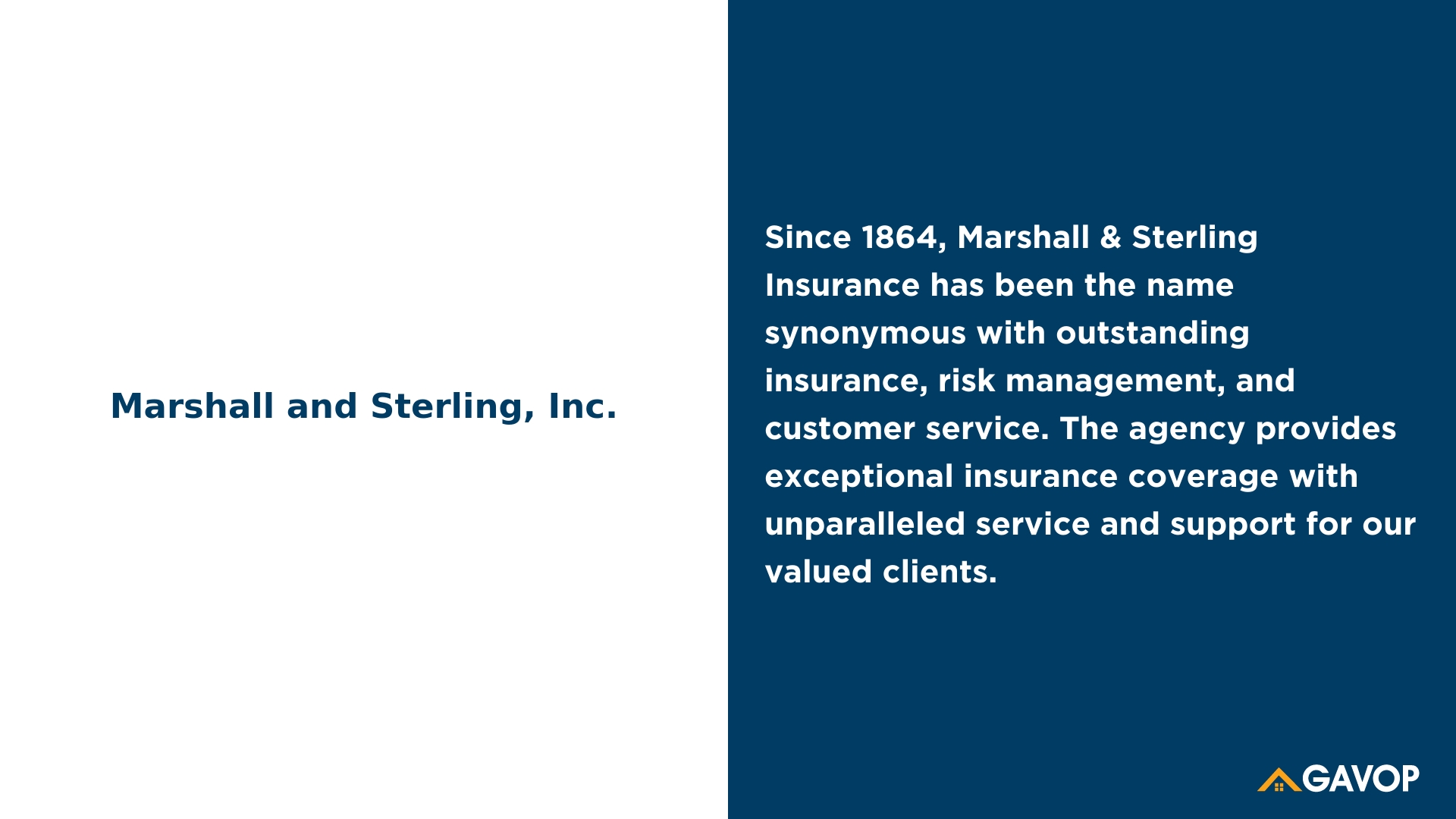 Marshall and Sterling Inc.